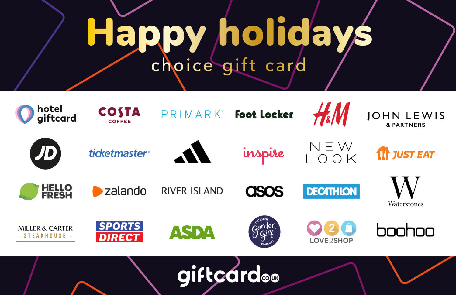 Happy holidays gift card