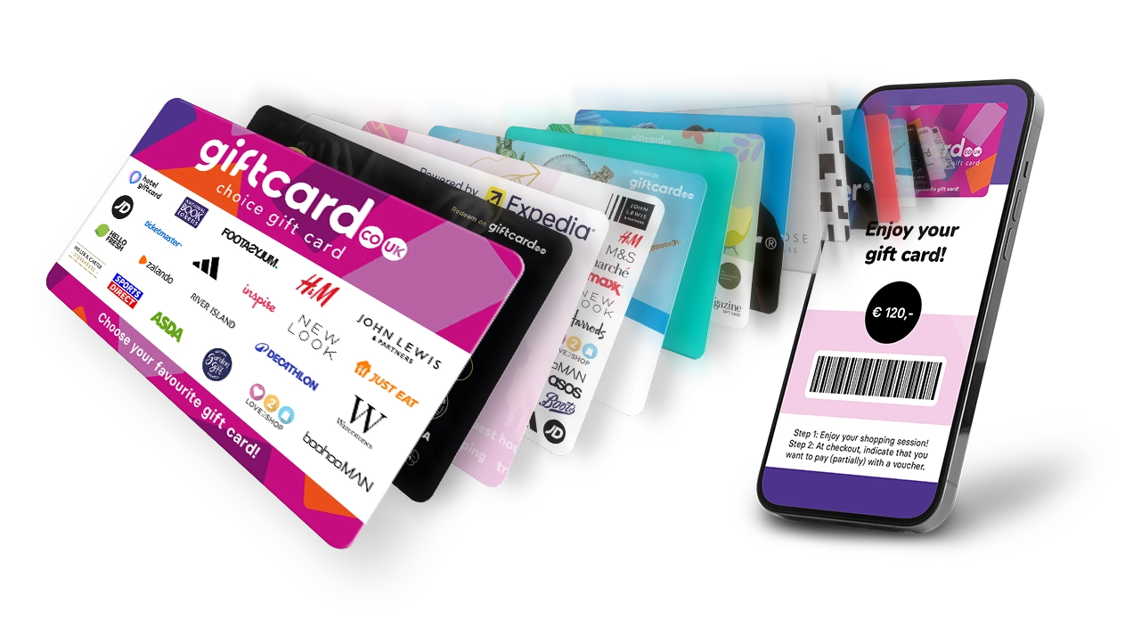 A variety of gift cards | Digital & physical gift cards