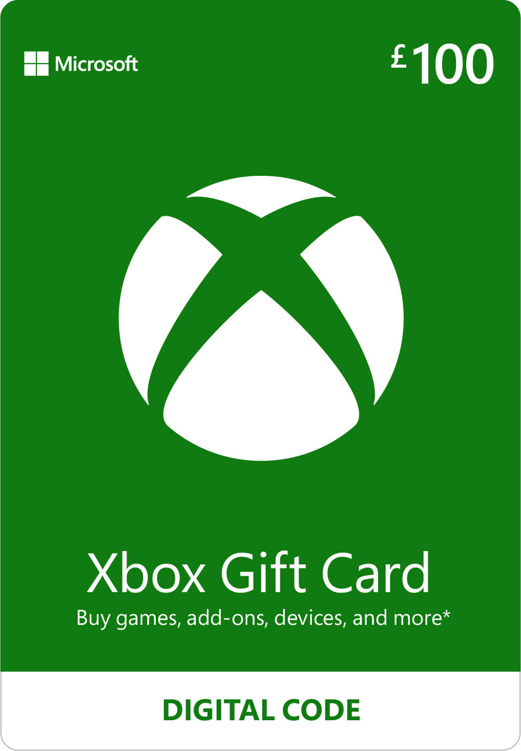 Xbox Live £100 Gift Card